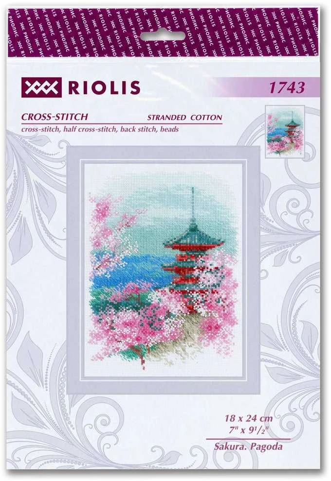 Sakura. Pagoda siuvinėjimo rinkinys iš RIOLIS Nr.: 1743