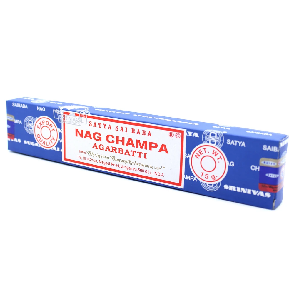 Nag Champa Satya Sai Baba Agarbatti smilkalų lazdelės, 15g