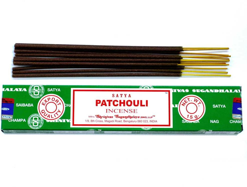 Smilkalų lazdelės Patchouli, Satya, 15g