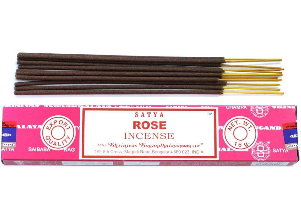 Smilkalų lazdelės Rose, Satya, 15g