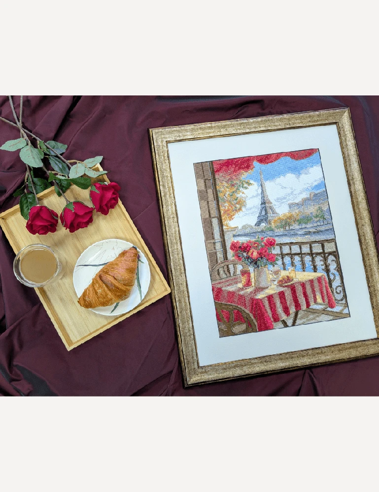 Riolis Kryželio siuvinėjimo rinkinys - Aine kolekcija "Sunny Paris" 30x40 cm SRA1013