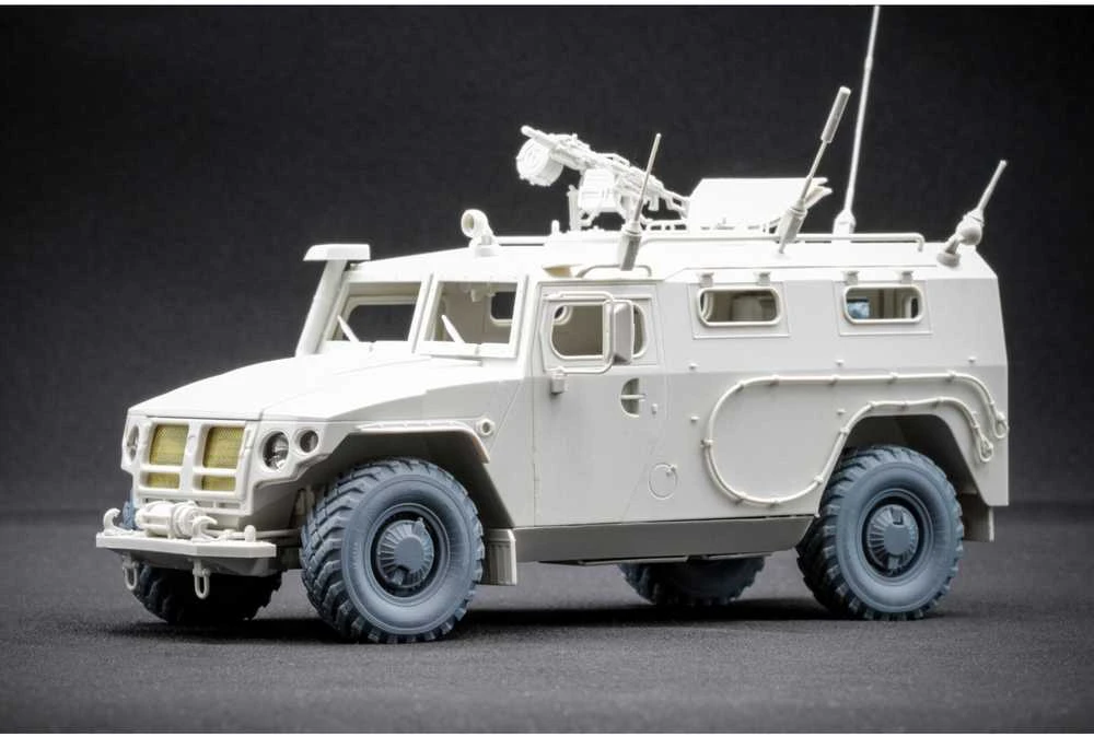 Scalex GAZ Tiger v2 nusileidusių ratų komplektas Meng 1/35, 3D spauda