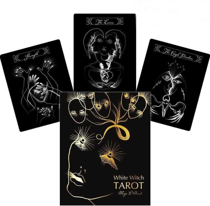 Schiffer Publishing Baltas Witch Tarot Kortos
