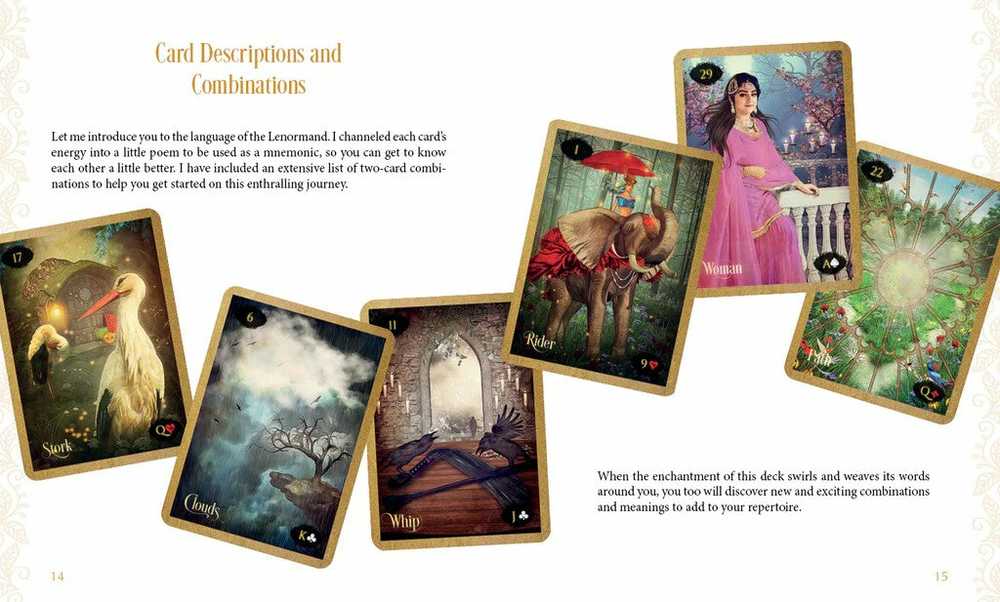 KNYGA Schiffer Publishing Lenormand of Enchantment kortos
