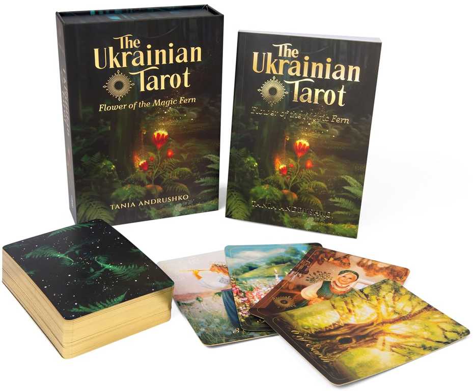 KNYGA Schiffer Publishing Ukrainos taro kortos – 78 kortos + vadovėlis, įkvėptos folkloro ir mitų
