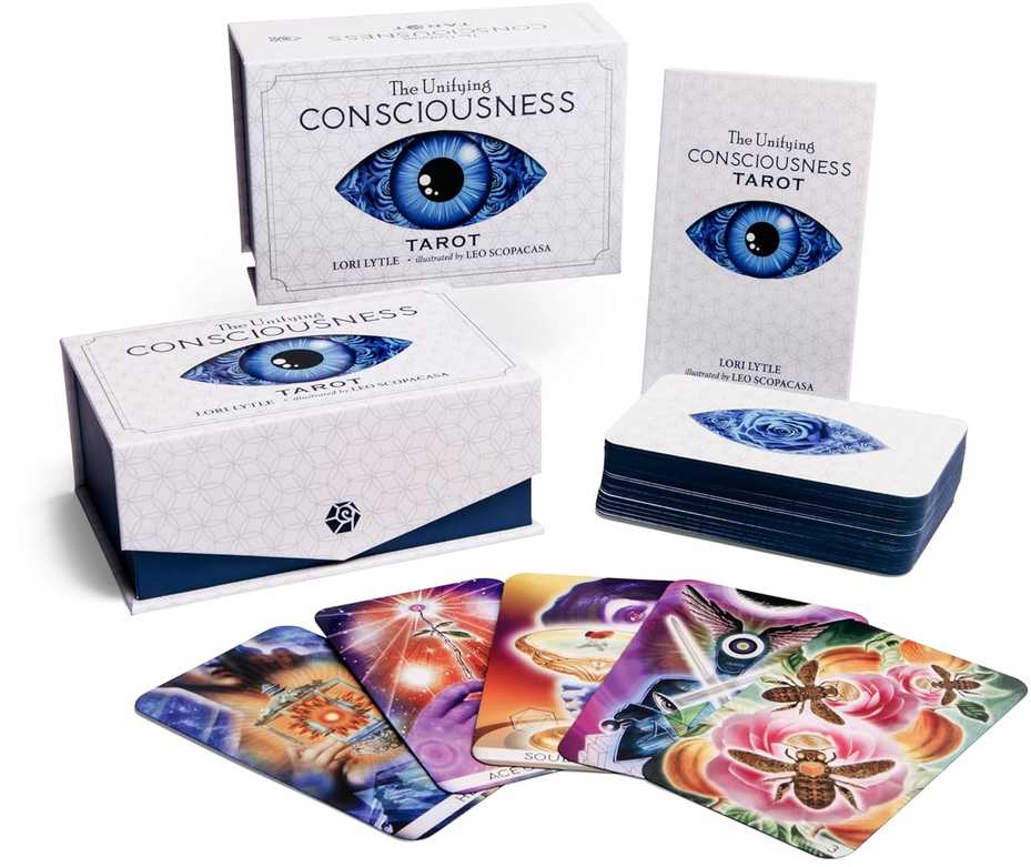 Schiffer Publishing Unifying Consciousness Taro kaladė, 79 kortos su vadovu, Rider–Waite