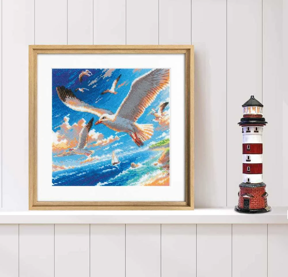 Riolis Kryželio siuvinėjimo rinkinys "Jūros vėjas" 20x20 SR2232