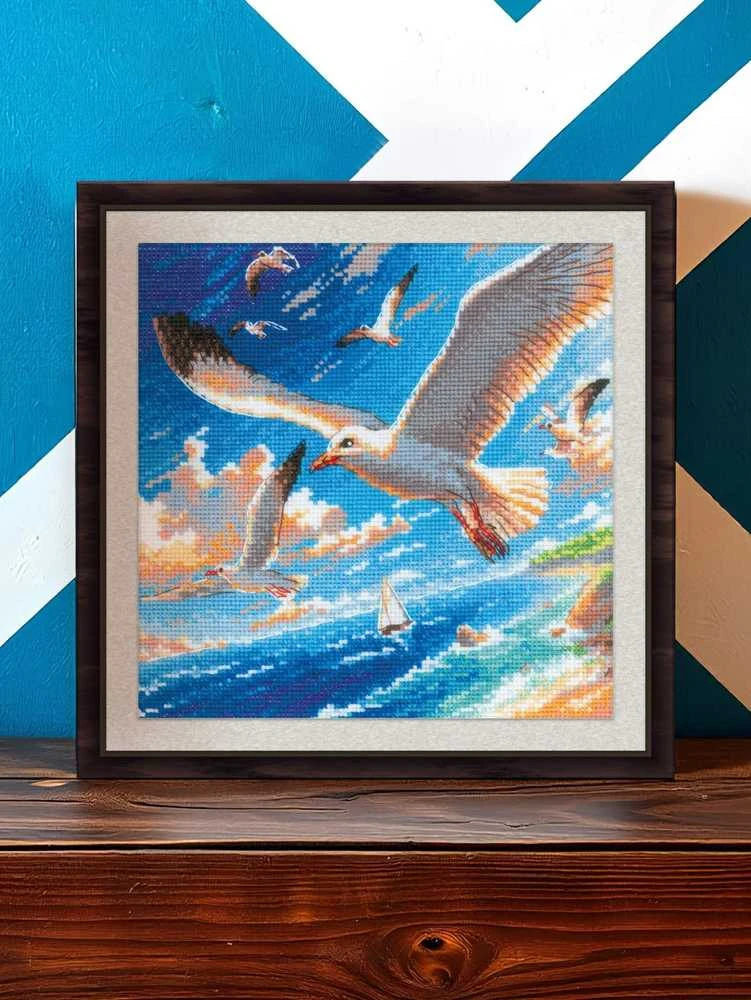 Riolis Kryželio siuvinėjimo rinkinys "Jūros vėjas" 20x20 SR2232