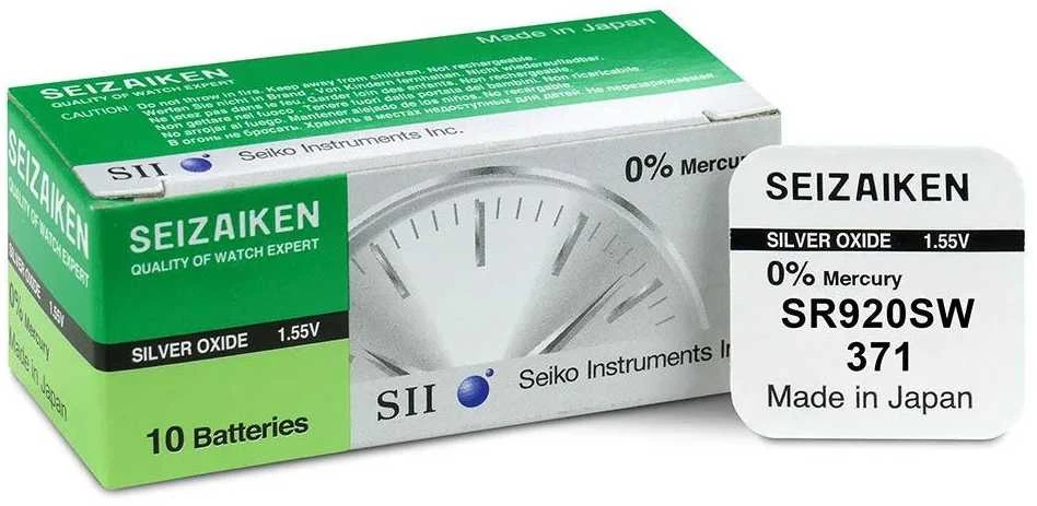 Baterija - Seizaiken 371 Sidabro Oksidas 1.55V 10 Vnt.