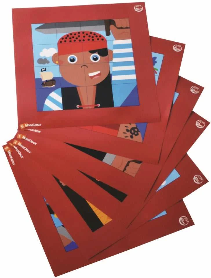 SEPP Magnetinių mozaikų rinkinys Piratai, 6 vaikams