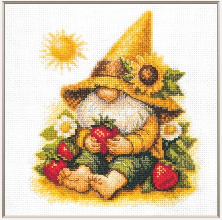 Siuvinėjimo kryželiu rinkinys Aine „Saulėtas nykštukas“, 20x20 cm