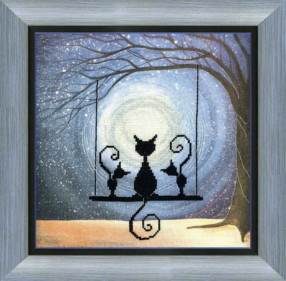 Siuvinėjimo kryželiu rinkinys „Prie mėnulio“, Charivna Mit, 20×20 cm
