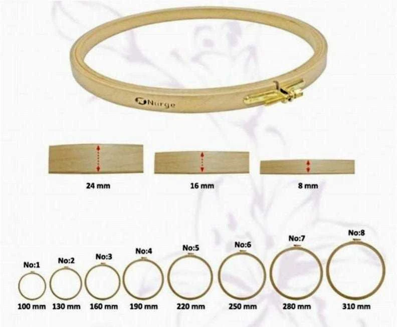 Nurge Pazarlama Nurge Beech Embroidery Hoops 22 cm 100-5