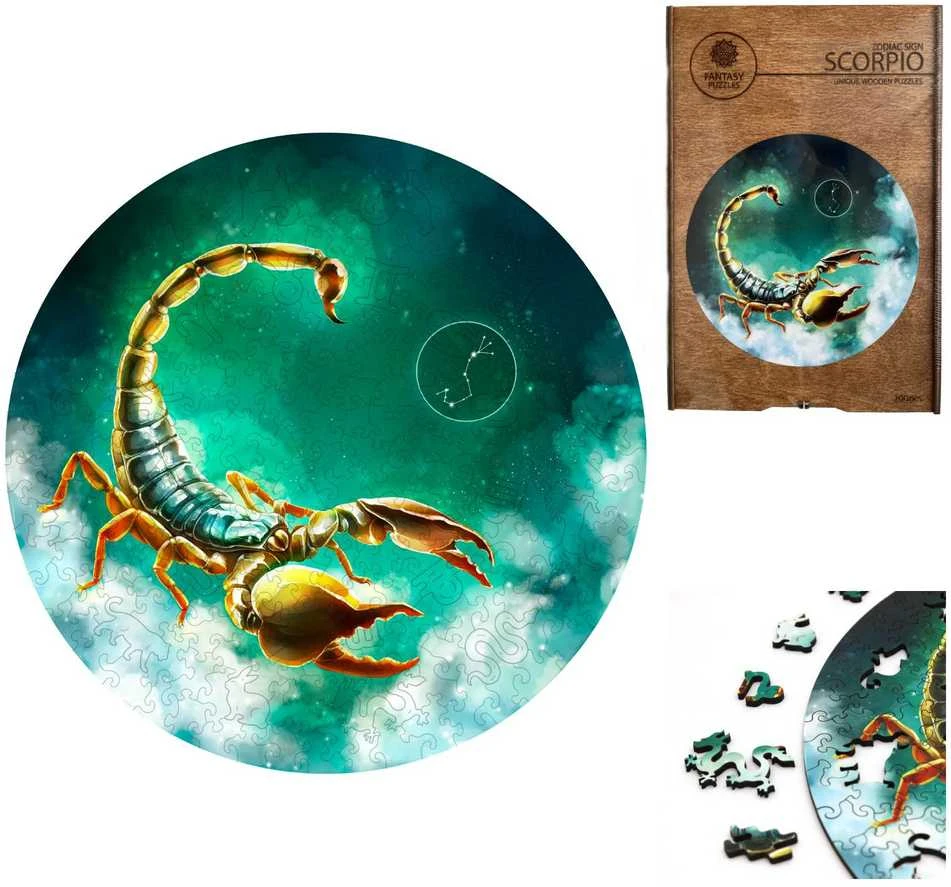 Fantasy Puzzles Skorpionas (Zodiakai) Dėlionė Iš Medžio (200 detalių)