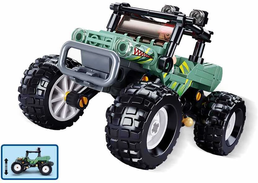 Konstruktorius Sluban Žalias Suv M38-B1106, plastikas
