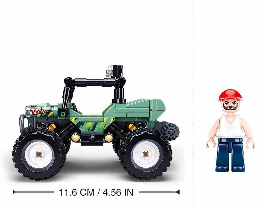 Konstruktorius Sluban Žalias Suv M38-B1106, plastikas