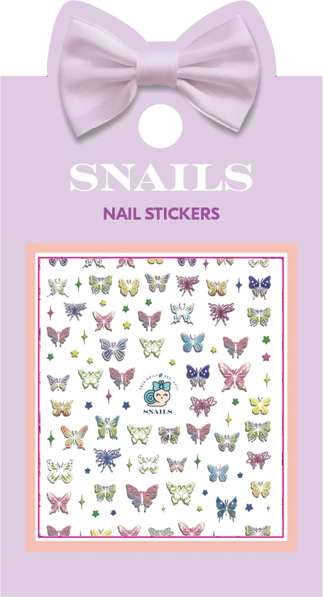 Snails nagų lipdukai Drugelių pieva
