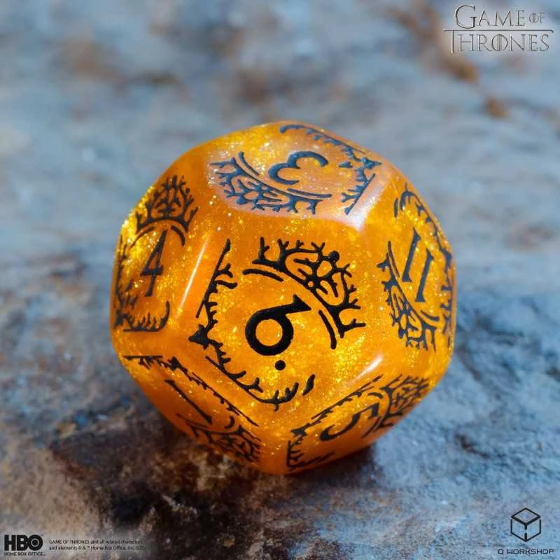 Sostų karai Baratheon kauliukų rinkinys – Q-Workshop, 8 vnt., RPG