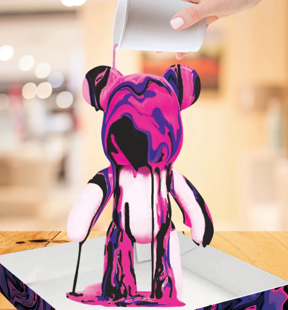 Splat Planet kūrybinis rinkinys Marble Bear rožinis
