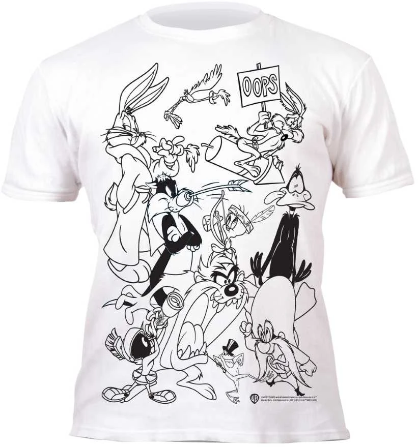 Splat Planet marškinėliai su flomasteriais, Looney Tunes, Dydis: 3 - 4 metai