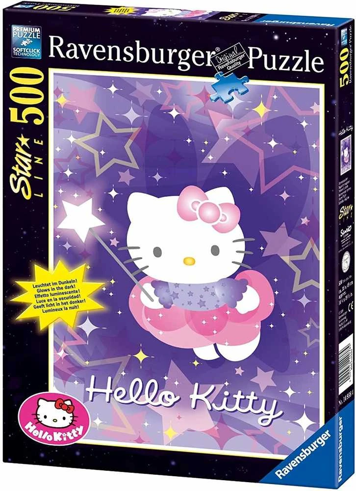 Starline Puzzle 500 Hello Kitty Star Magic - švytinti RAVENSBURGER dėlionė
