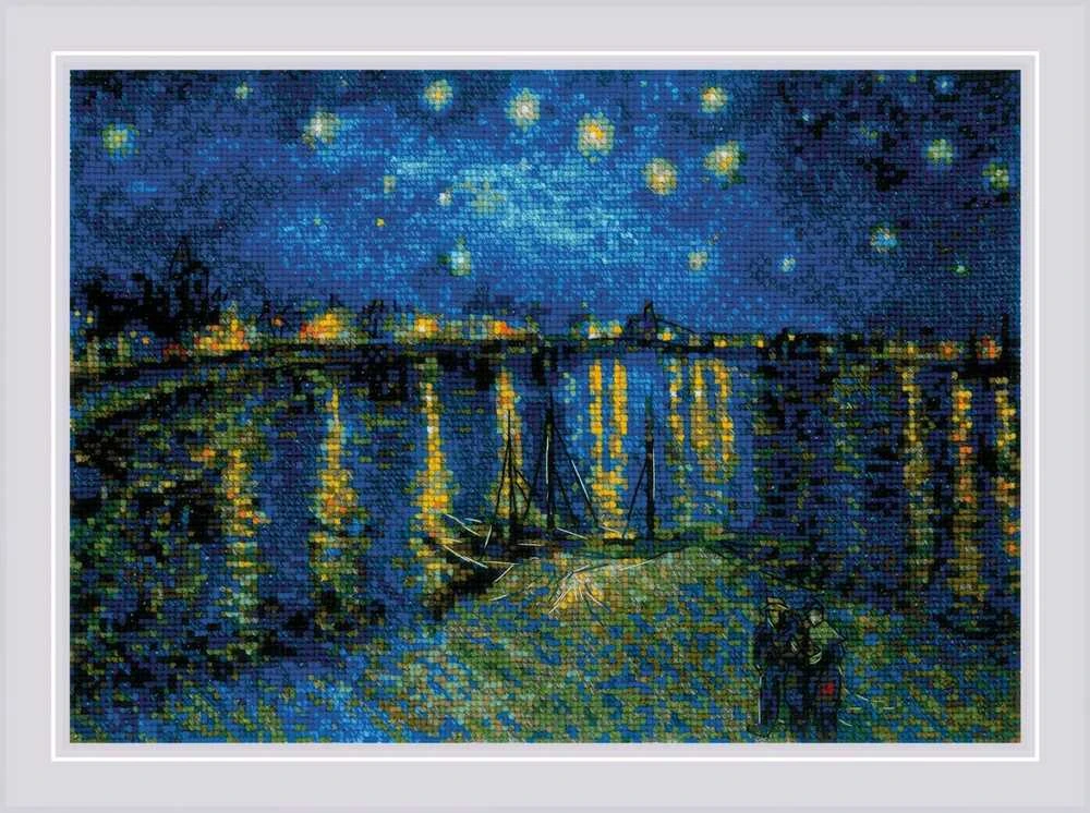 Starry Night Over the Rhone - Van Gogh siuvinėjimo rinkinys iš RIOLIS Nr.: 1884