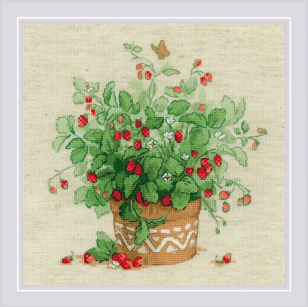 Strawberries in a Pot siuvinėjimo rinkinys iš RIOLIS Nr.: 1984