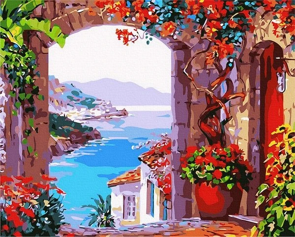 SuperColor Tapyba Pagal Skaičius: „Arka prie jūros“ 40x50 cm