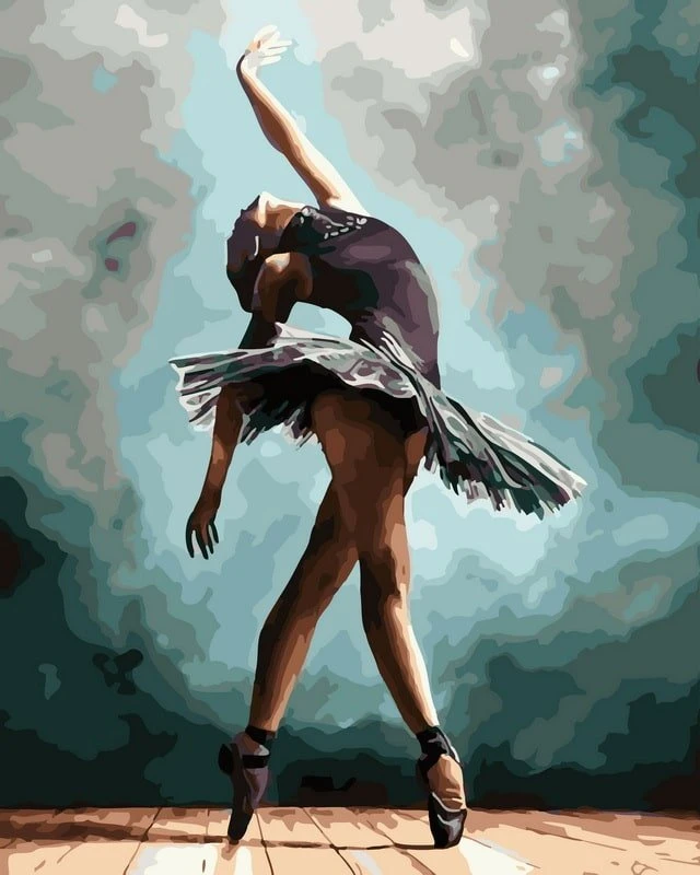 SuperColor Tapyba Pagal Skaičius: „Grakšti balerina“ 40x50 cm