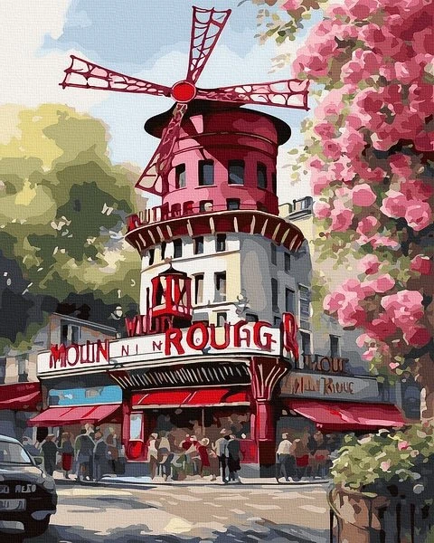SuperColor Tapyba Pagal Skaičius: „Moulin Rouge“ 40x50 cm