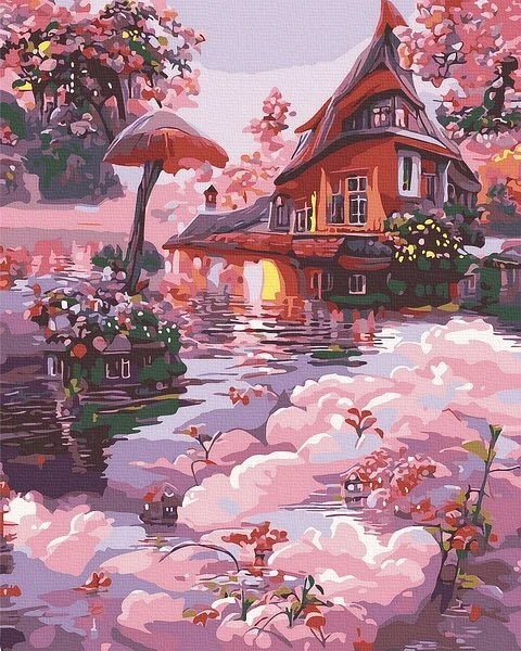 SuperColor Tapyba Pagal Skaičius: „Pasakų namelis“ 40x50 cm
