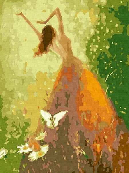 SuperColor Tapyba Pagal Skaičius: „Šokanti dama“ 30x40 cm