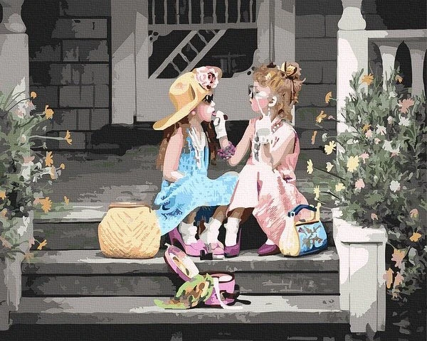 SuperColor Tapyba Pagal Skaičius: „Vaikystės draugai“ 40x50 cm