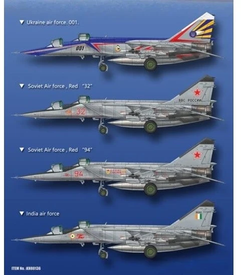 Surenkamas lėktuvo modelis MiG-25PU Foxbat-C 1/48 Kitty Hawk 80136