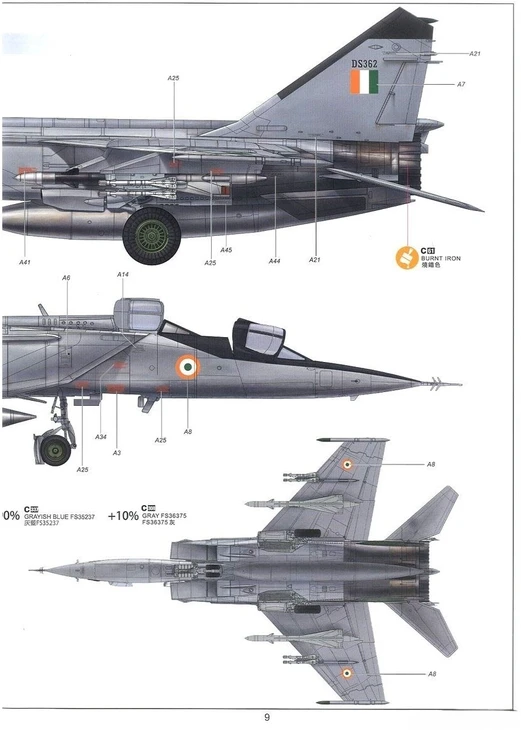 Surenkamas lėktuvo modelis MiG-25PU Foxbat-C 1/48 Kitty Hawk 80136