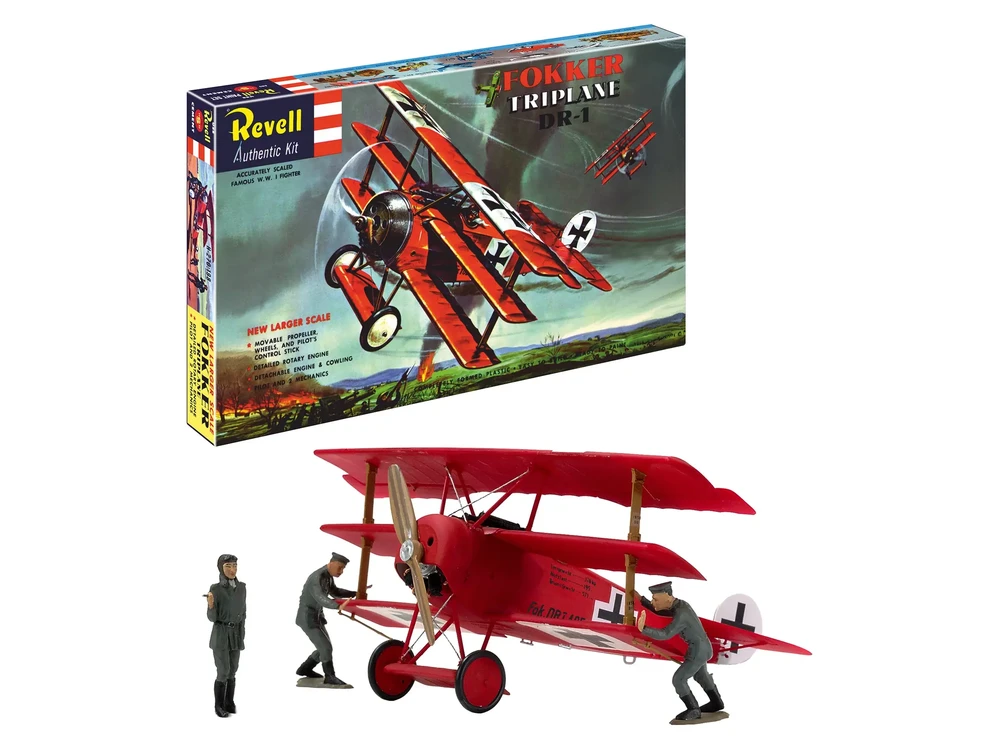 Surenkamas lėktuvo modelis Revell Fokker DR-1 triplanas 1/28 03762