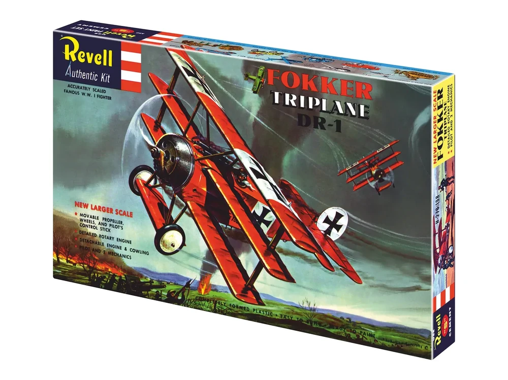 Surenkamas lėktuvo modelis Revell Fokker DR-1 triplanas 1/28 03762