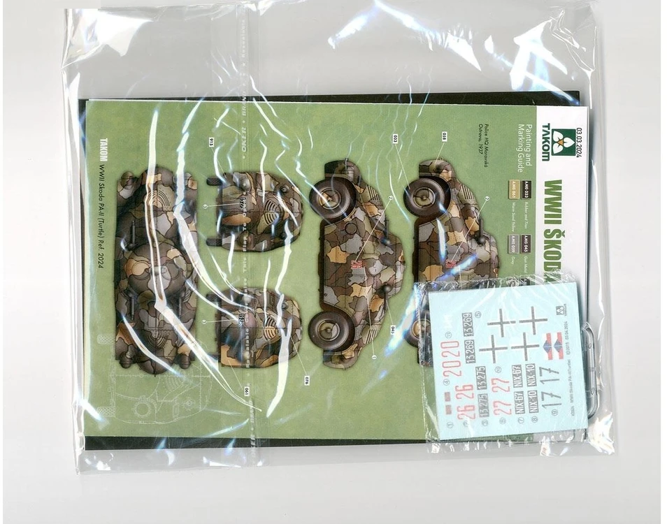 Surenkamas šarvuočio modelis Škoda PA-II „Turtle“ 1/35 Takom 2024