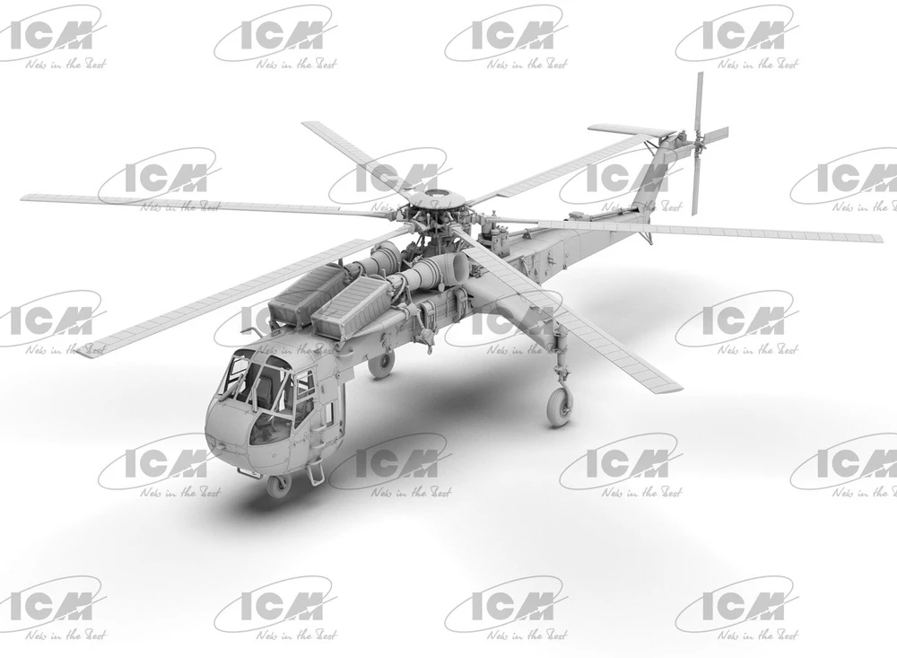 Surenkamas sraigtasparnio modelis Sikorsky CH-54A Tarhe 1/72 ICM 72001