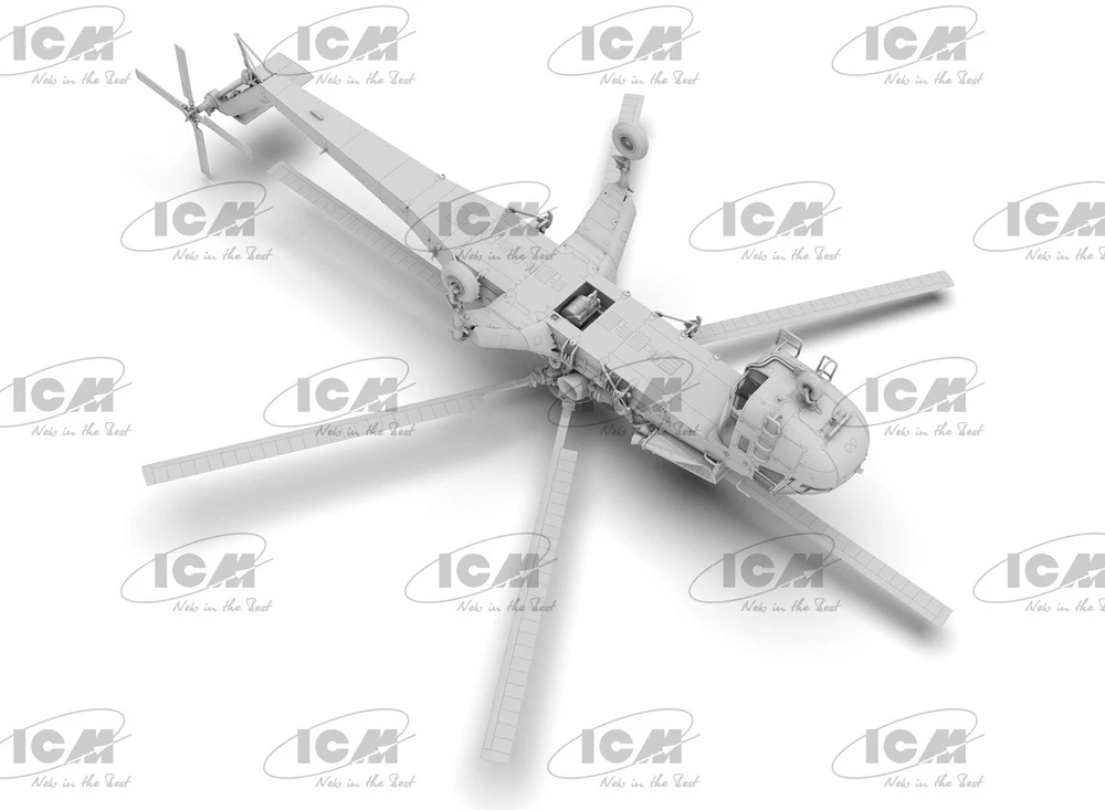 Surenkamas sraigtasparnio modelis Sikorsky CH-54A Tarhe 1/72 ICM 72001