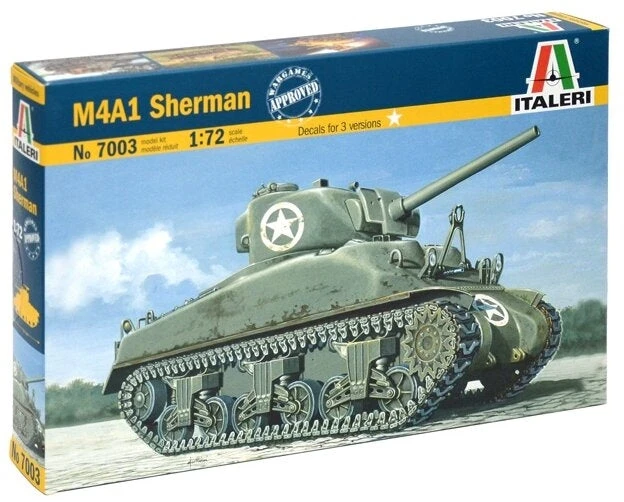 Surenkamas tanko modelis Italeri M4A1 Sherman 1/72 7003