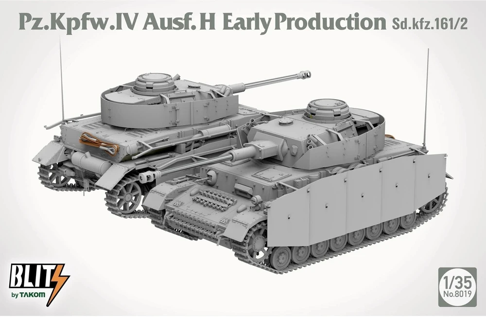 Surenkamas tanko modelis Pz.Kpfw. IV Ausf. H, ankstyvoji versija Takom 8019