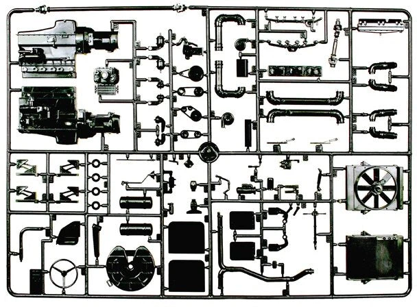 Surenkamas vilkiko modelis Italeri Freightliner Aerodyne 1/24 90785