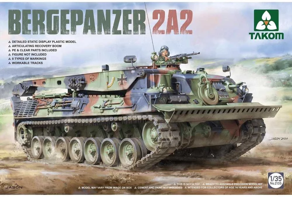 Takom Bergepanzer 2A2 1/35 plastikinis šarvuoto tanko modelis