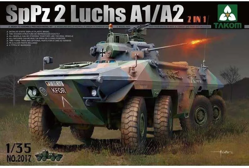Takom Bundeswehr SpPz 2 Luchs A1/A2 2 in 1 1/35 plastikinis rinkinys