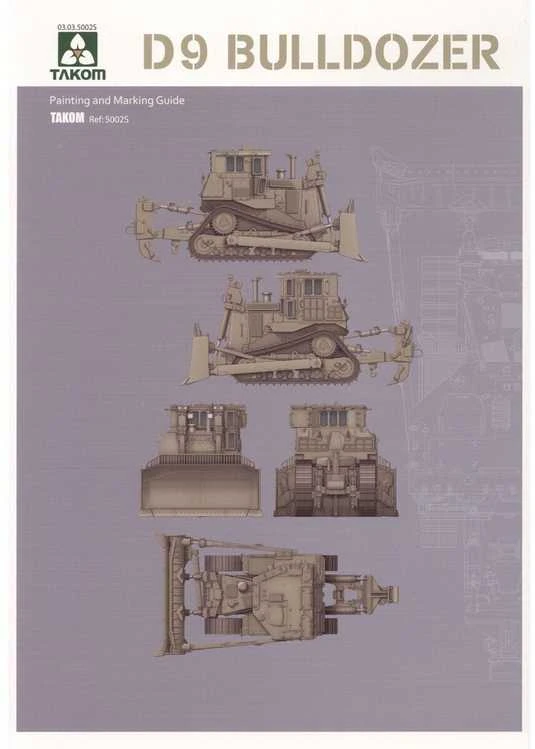 Takom Caterpillar D9 buldozeris 1/72 plastikinis modelis rinkimui
