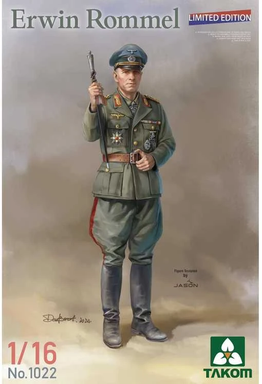 Takom Erwin Rommel 1/16 riboto leidimo plastikinė figūra