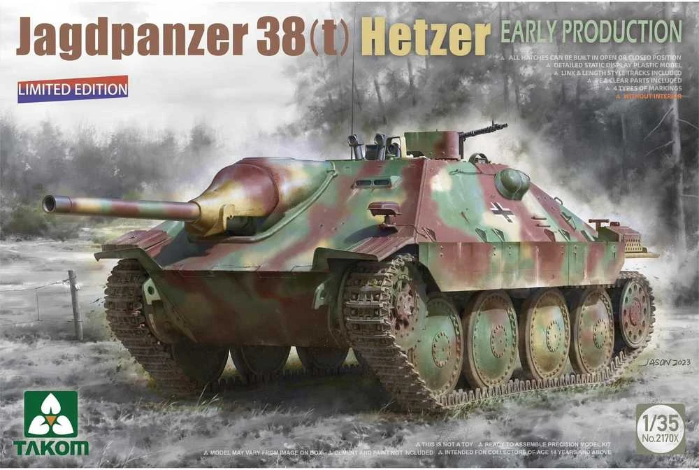 Takom Jagdpanzer 38(t) Hetzer ankstyvas 1/35 ribotas leidimas