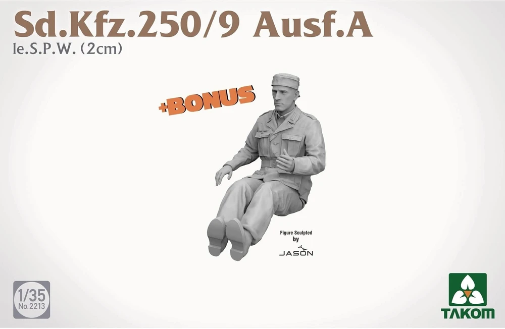 Takom lengvasis šarvuotis Sd.Kfz. 250/9 Ausf. A su 2 cm pabūklu 1/35 2213