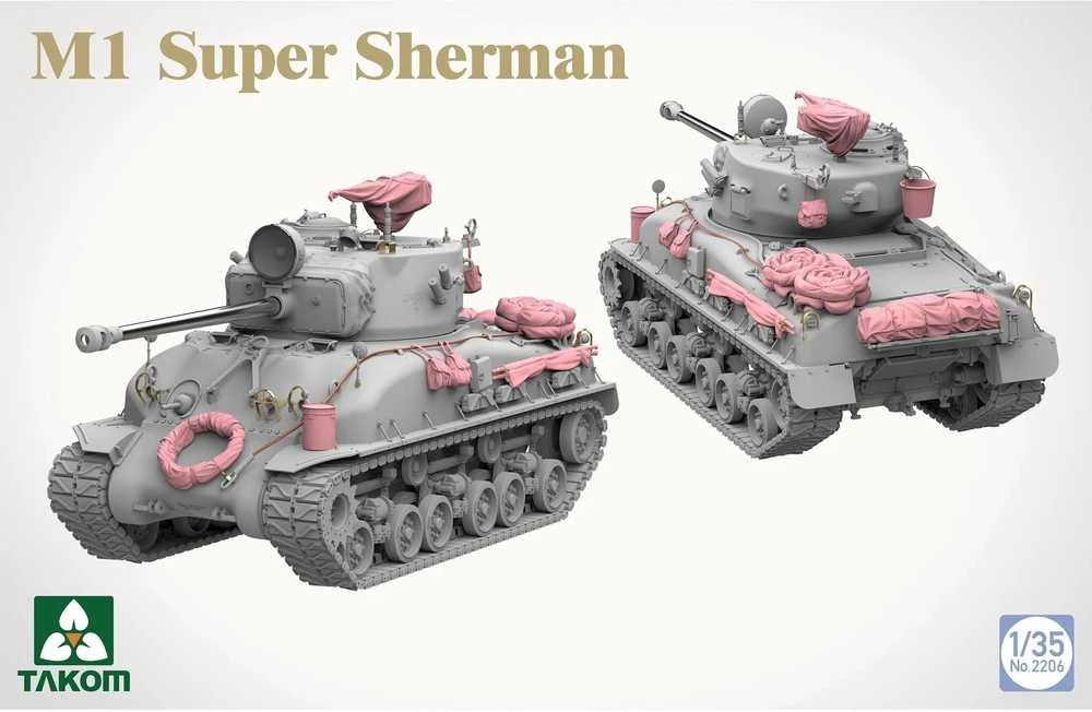 Takom M1 Super Sherman 1/35 plastikinis tanko modelis (2206)